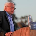 Bernie Sanders Speaking at Rally