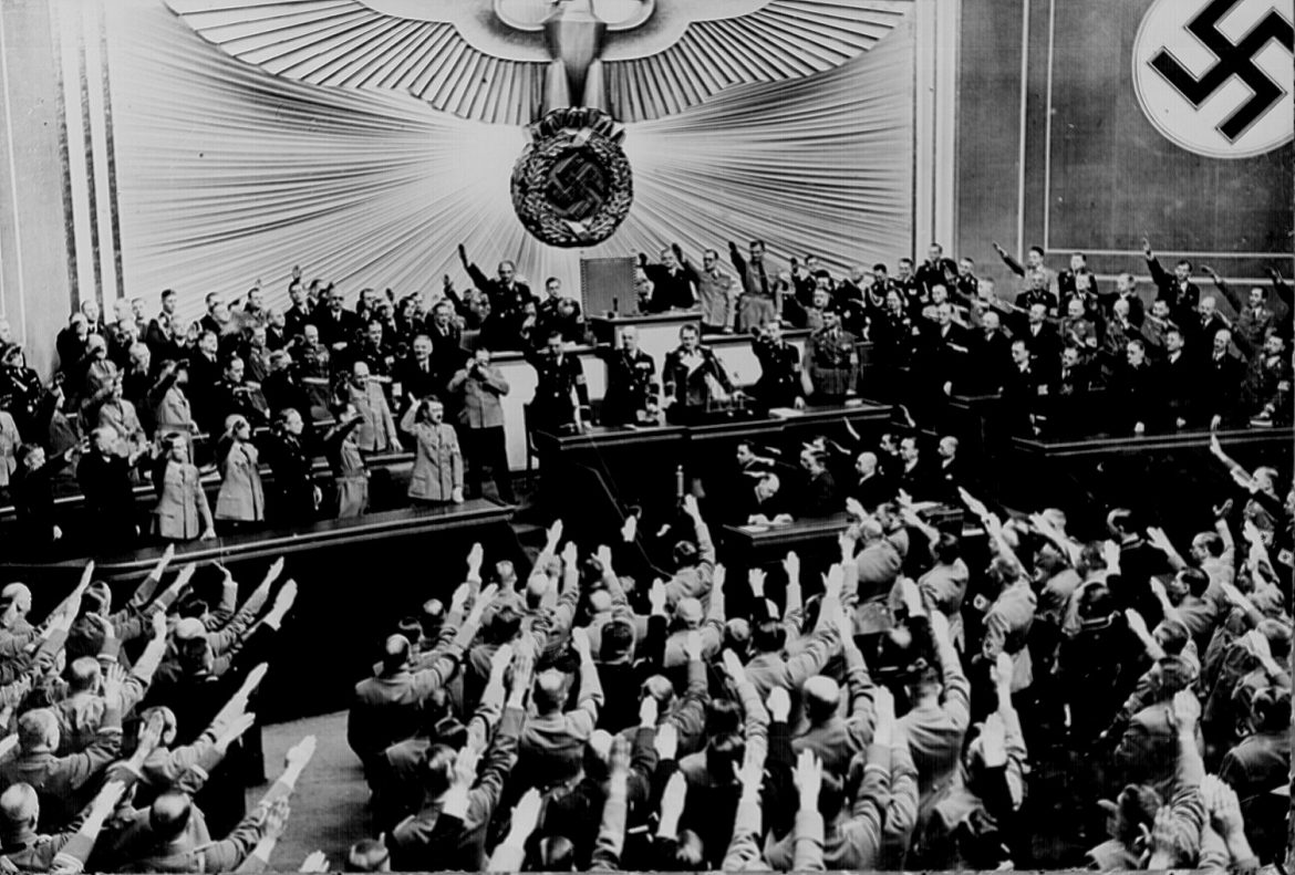 Hitler at Reichstag (NARA)