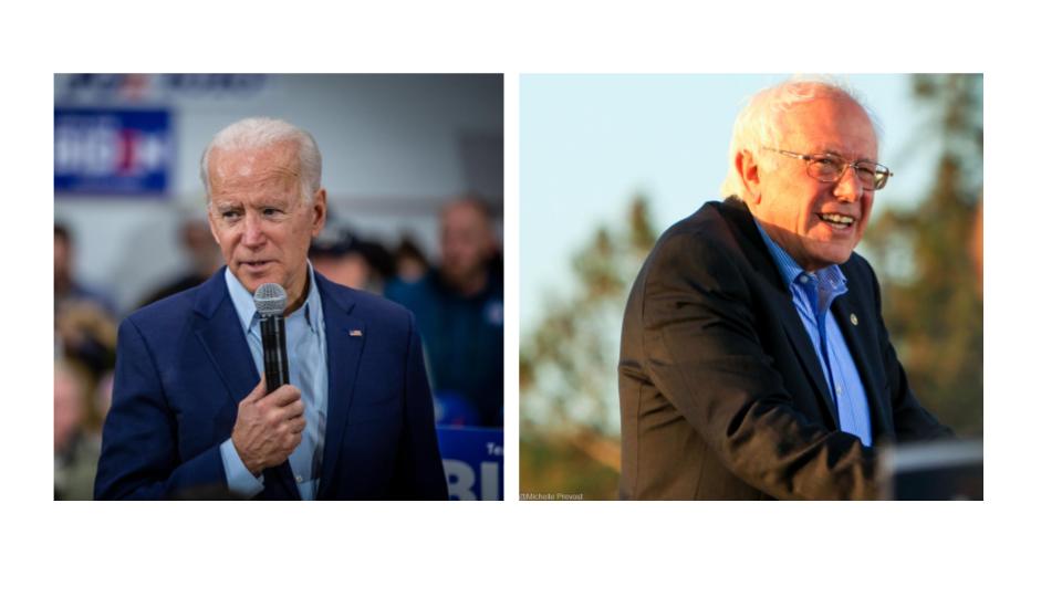 Joe Biden and Bernie Sanders on campaign trail