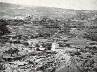 An 1893 photograph of the terraces in Battir.