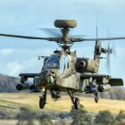 Apache Longbow helicopter on a training sortie