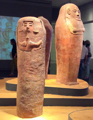 Sculpture called “Spoils of War,” 13th century BCE pottery from Deir el-Balah, Dayan collection at the Israel Museum